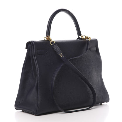 Hermes Togo Kelly Retourne 35 Bleu Nuit 4 of 11