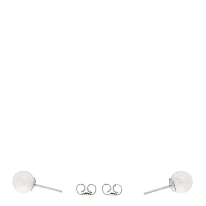 Mikimoto 18K White Gold Akoya Cultured Pearl 7.5mm Earrings 3 of 5