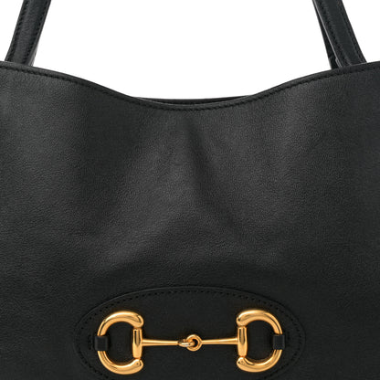 Gucci New Sakai Calfskin Lux Horsebit 1955 Tote Bag Black 8 of 14