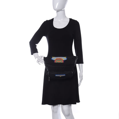 Gucci Nylon 80s Logo Patch Belt Bag Black 2 of 10
