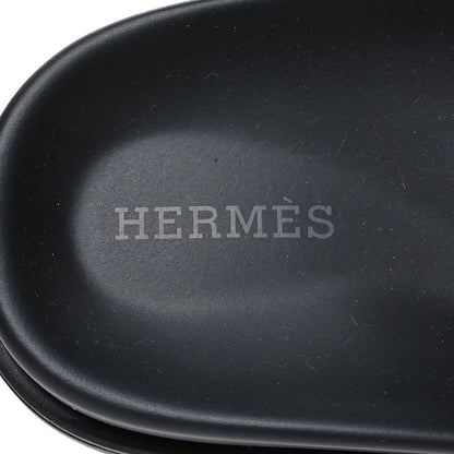 Hermes Calfskin Womens Chypre Sandals 36.5 Black 8 of 9