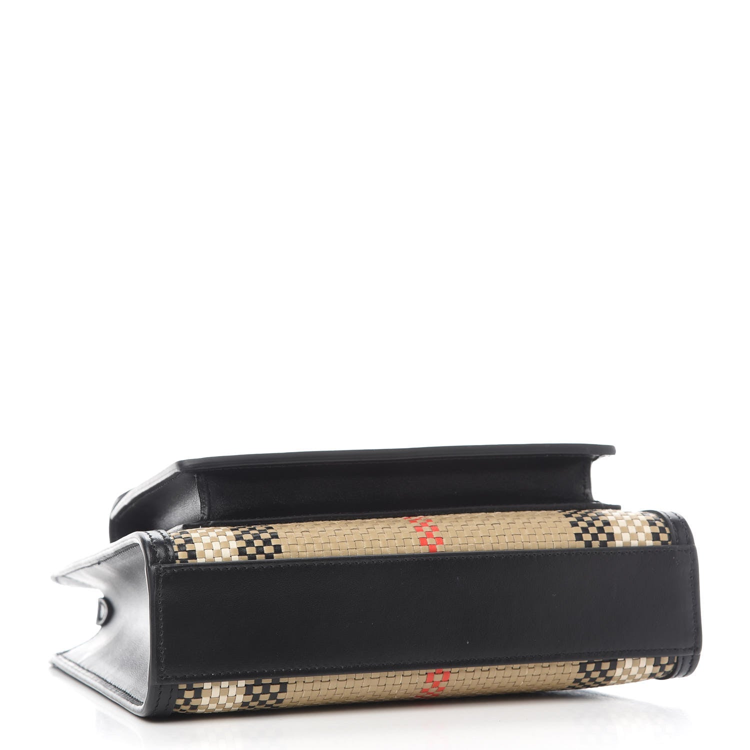 Burberry Calfskin Check Mini Pocket Bag Black 4 of 11