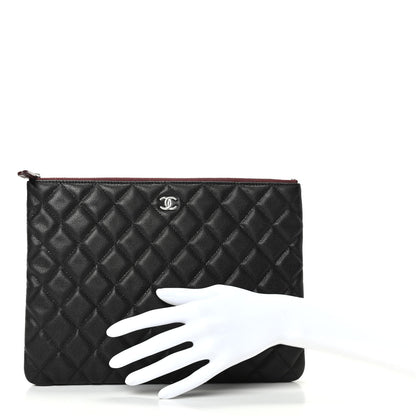 Chanel Caviar Quilted Medium Cosmetic Case Black 2 of 7