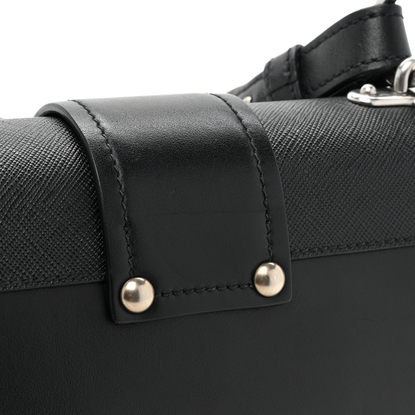 City Calf Saffiano Cahier Bag Black