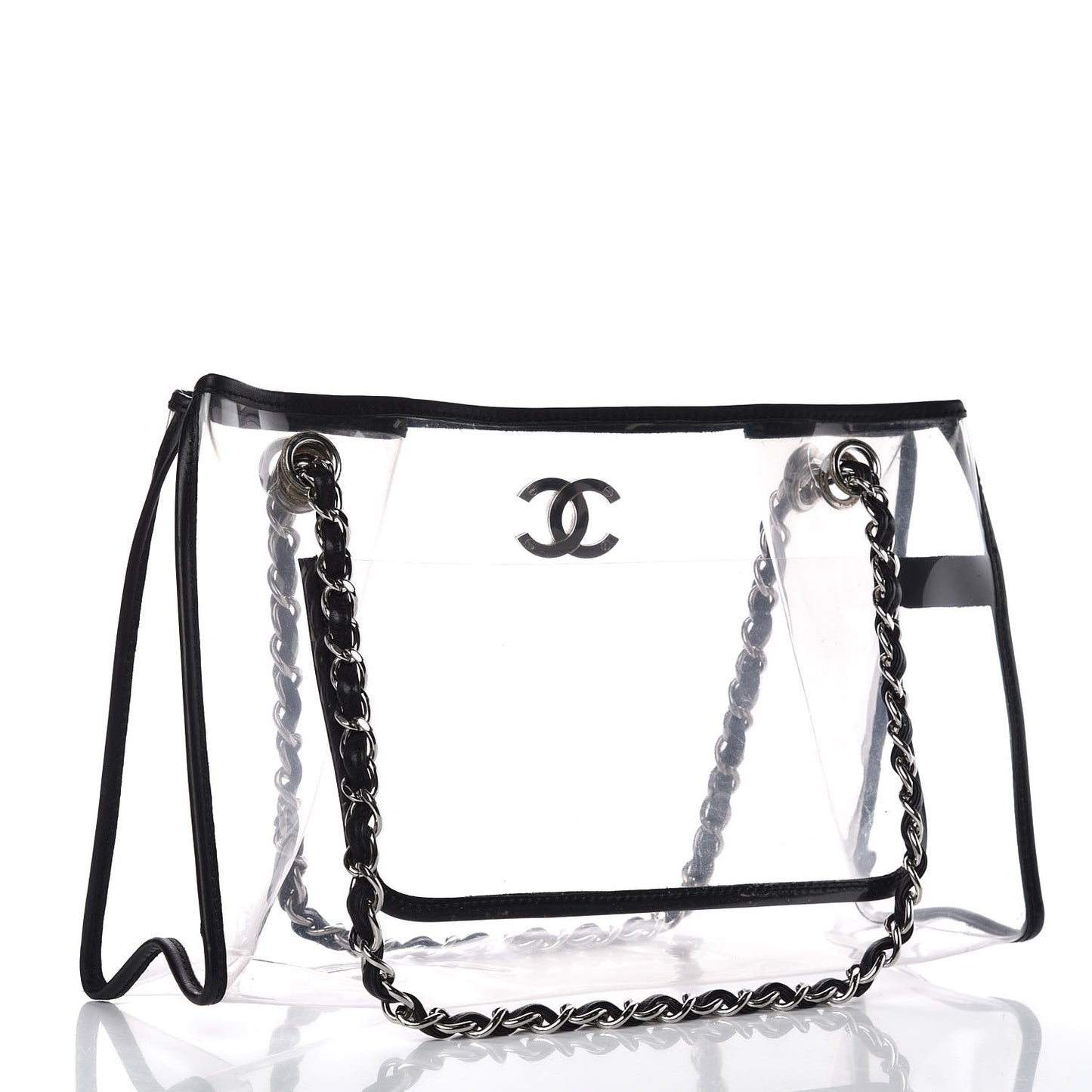 Lambskin Vinyl Naked Tote Black