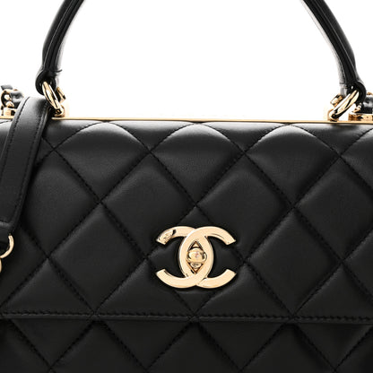 Chanel Lambskin Quilted Small Trendy CC Dual Handle Flap Bag Black 8 of 13