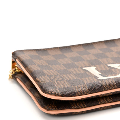 Louis Vuitton Damier Ebene Double Zip Pochette 9 of 13