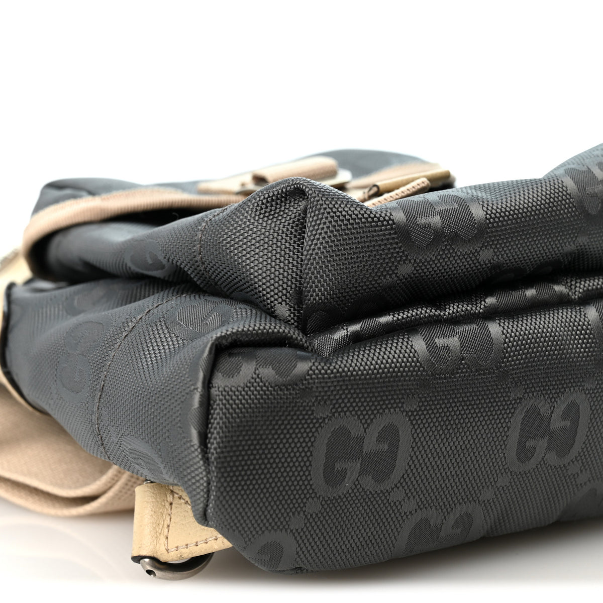 Econyl Nylon Monogram Off The Grid Sling Backpack Graphite Grey New Plaster