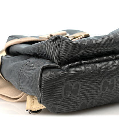 Gucci Econyl Nylon Monogram Off The Grid Sling Backpack Graphite Grey New Plaster 9 of 10
