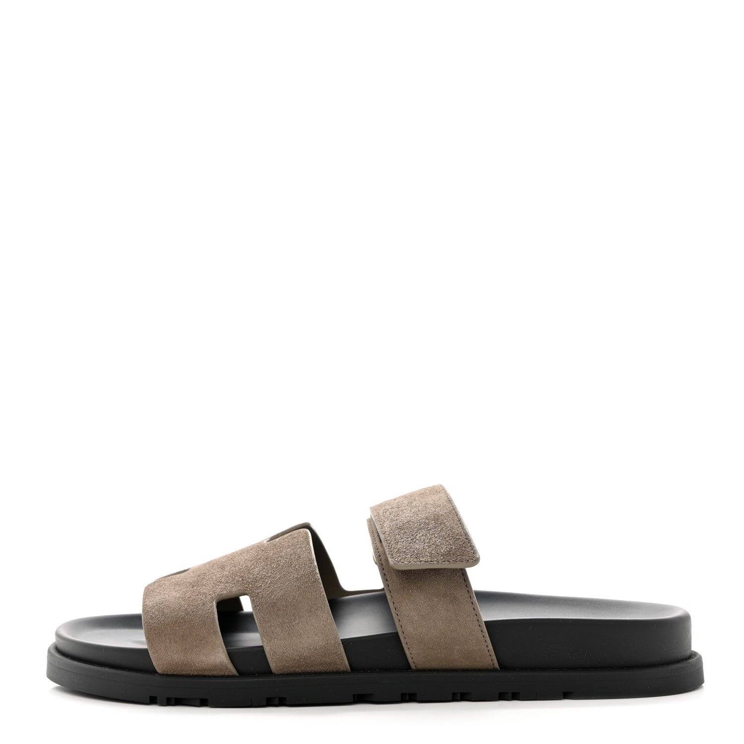 Hermes Suede Goatskin Mens Chypre Sandals 41 Beige Argile 1 of 8