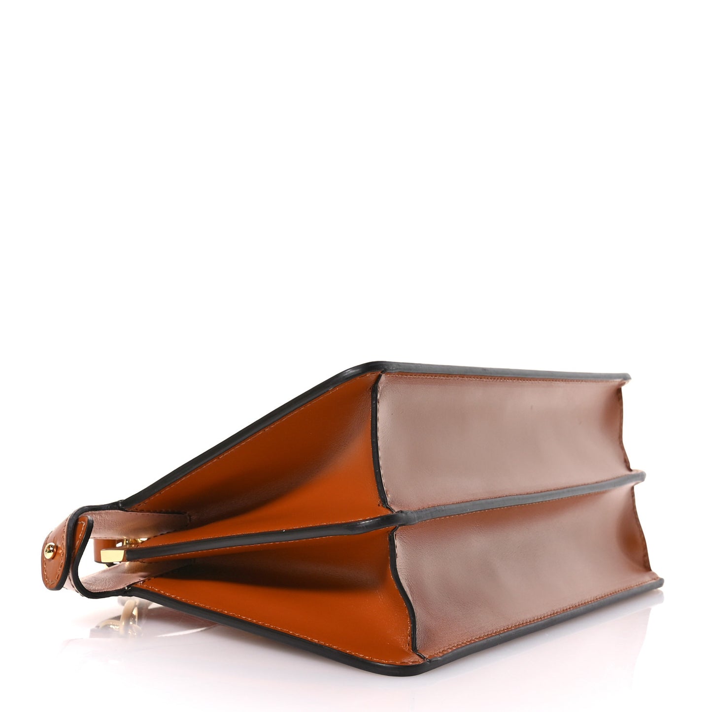 Vitello King Luxor Shiny Nappa Medium Peekaboo I SEE U East West Satchel Brandy Light Rose