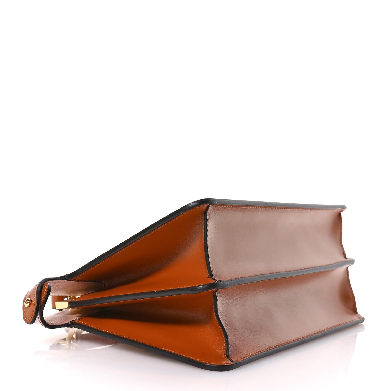 Fendi Vitello King Luxor Shiny Nappa Medium Peekaboo I SEE U East West Satchel Brandy Light Rose 4 of 12