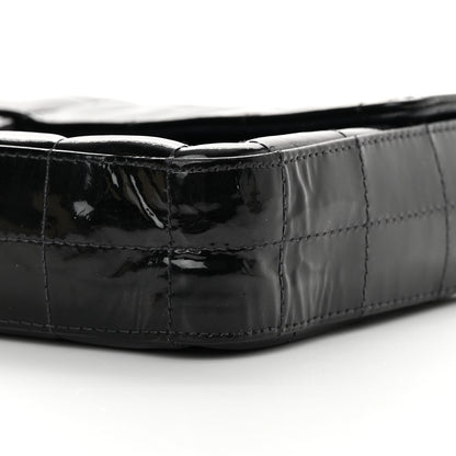 Chanel Patent Quilted East West Chocolate Bar Flap Black 10 of 14