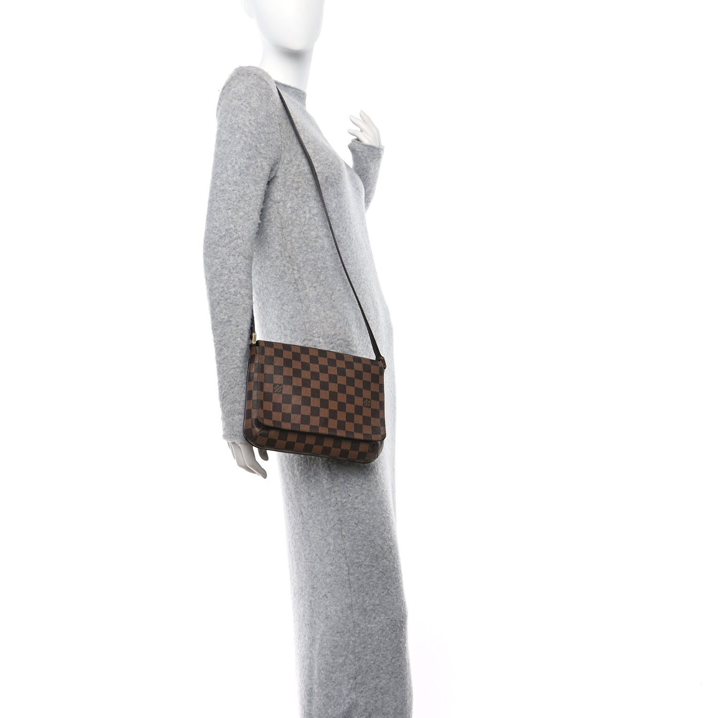 Damier Ebene Musette Tango Long Strap