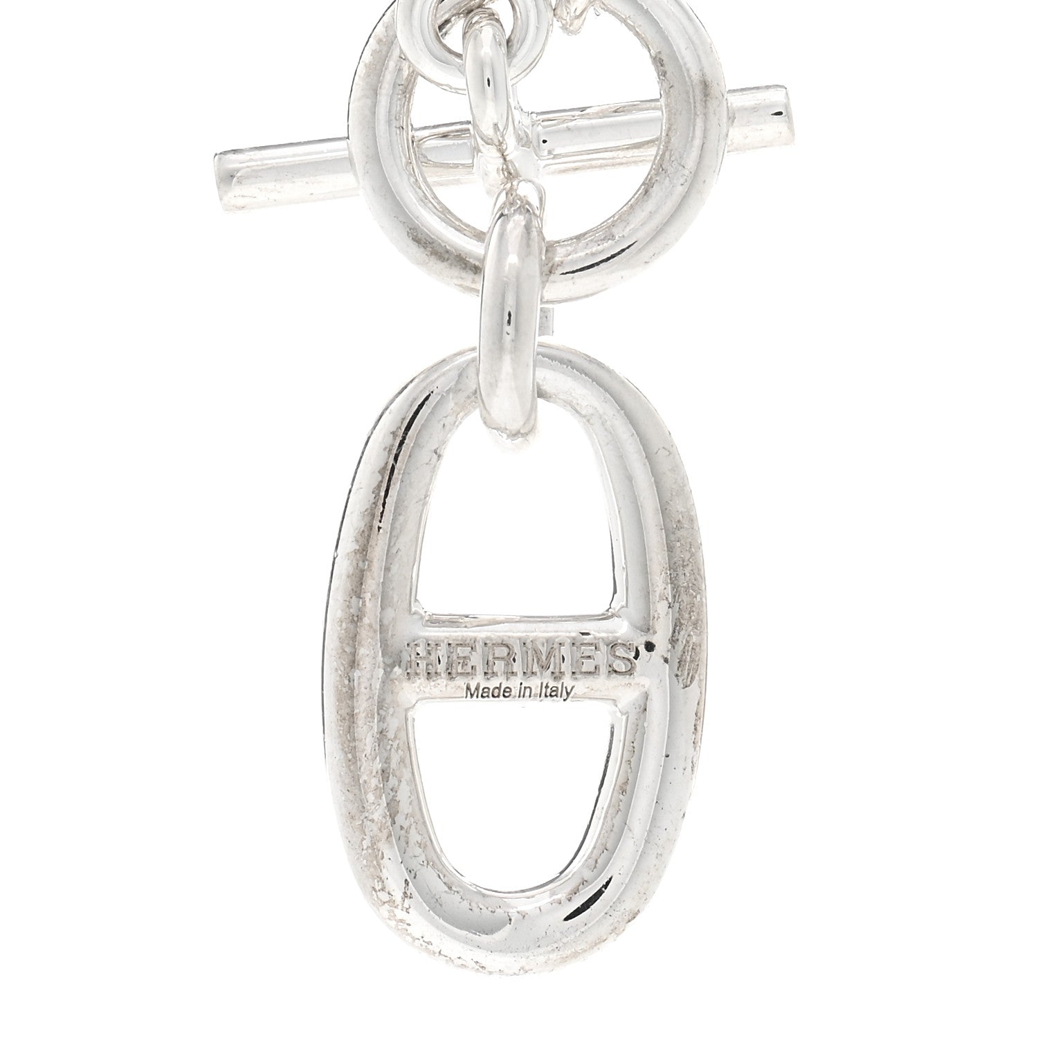 Hermes Sterling Silver Amulette Chaine d'Ancre Necklace 4 of 5