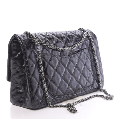 Chanel Metallic Calfskin Striped 2.55 Reissue 227 Flap Black 3 of 11