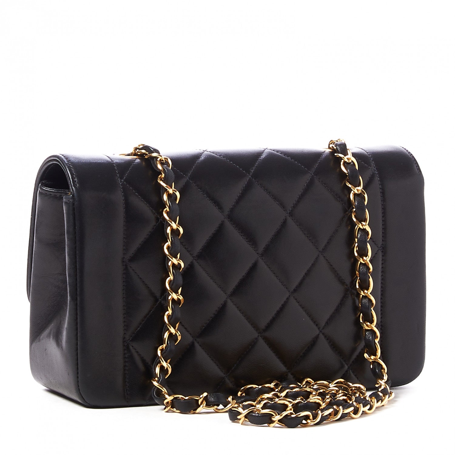 Chanel Lambskin Quilted Small Single Flap Black 2 of 9