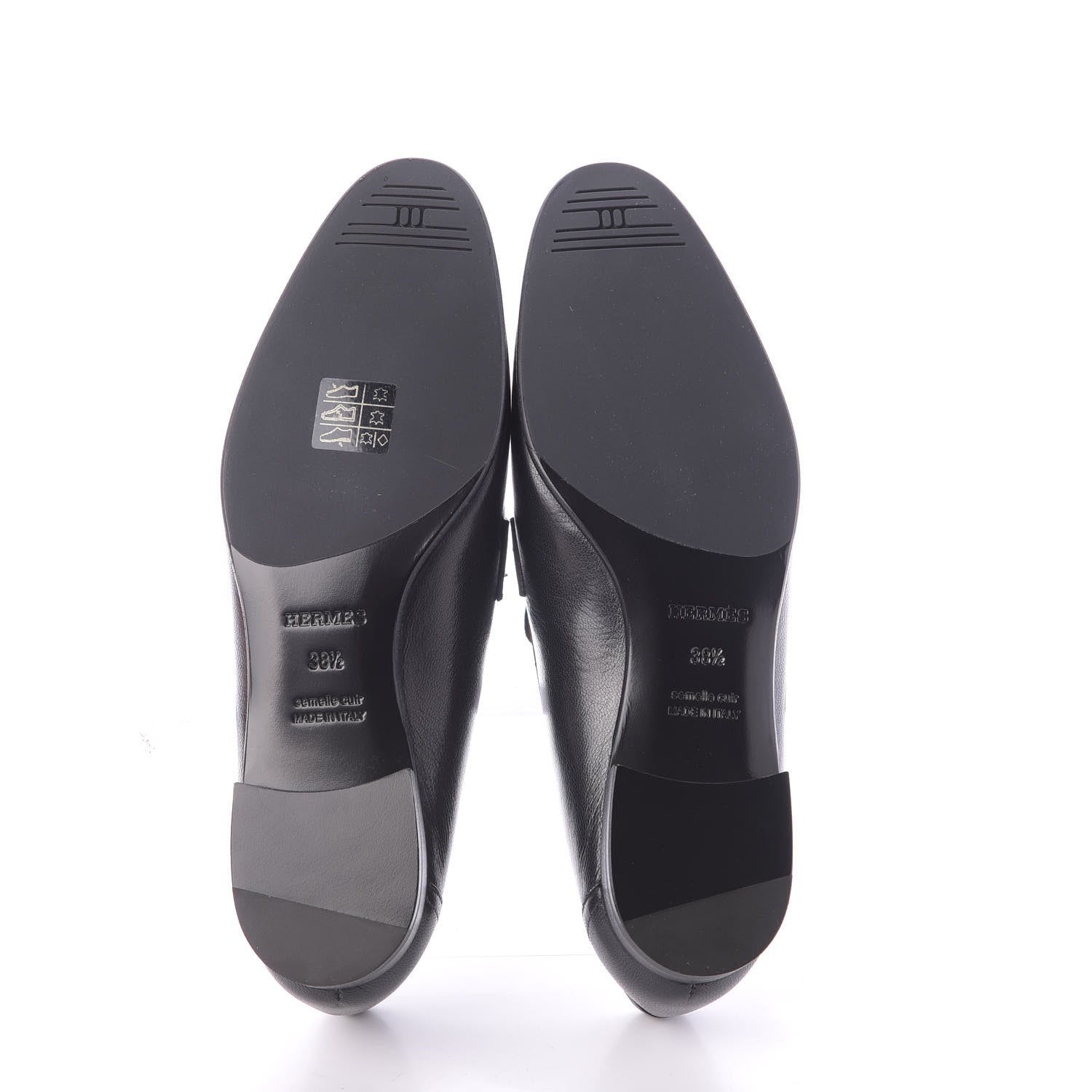 Hermes Goatskin Paris Loafers 38.5 Black 7 of 11