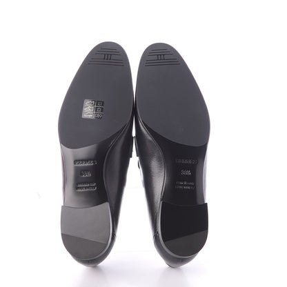 Hermes Goatskin Paris Loafers 38.5 Black 7 of 11