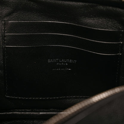 Saint Laurent Grain De Poudre Matelasse Monogram Mini Lou Camera Bag Black 6 of 9