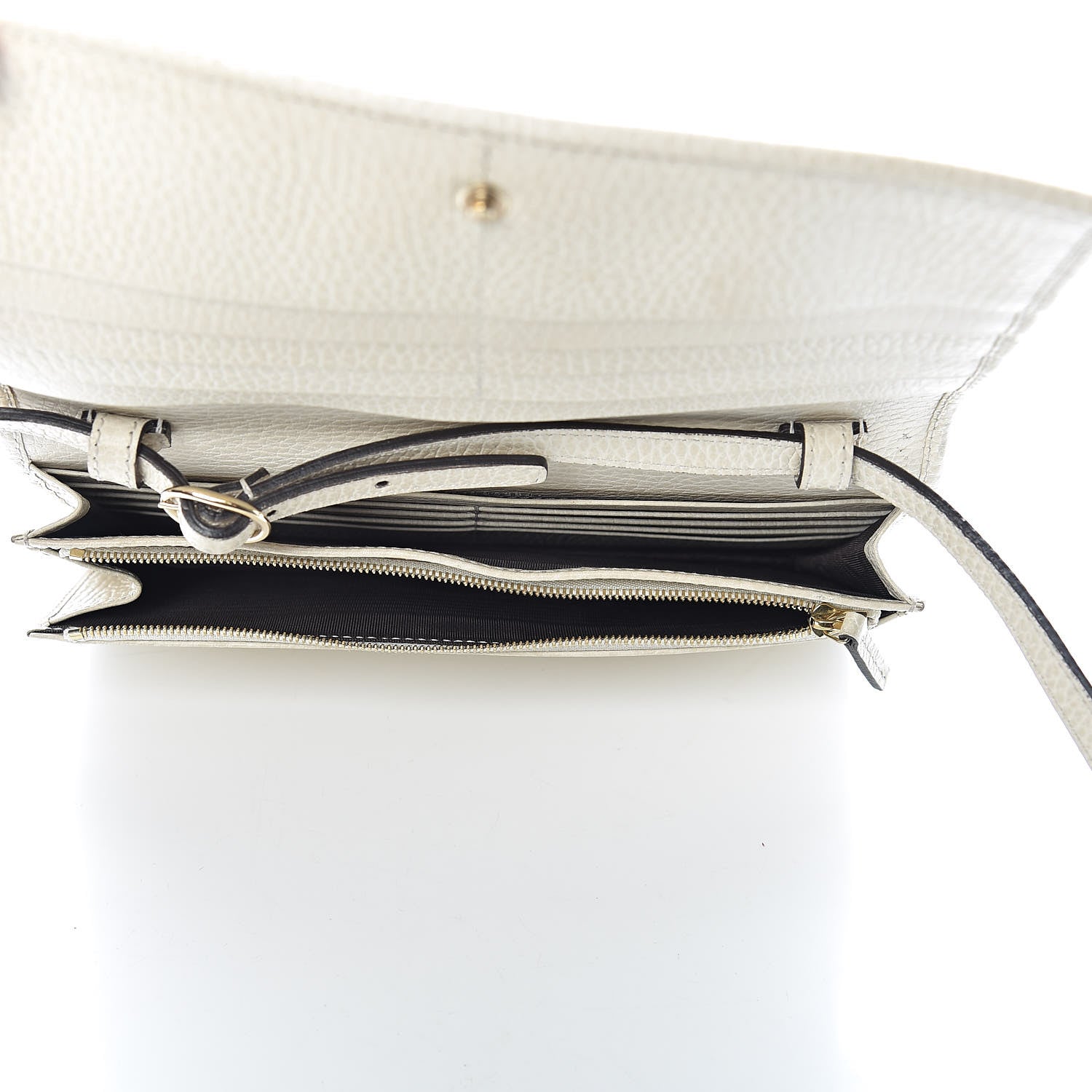 Gucci Dollar Calfskin Mini Swing Wallet Bag Mystic White 5 of 10