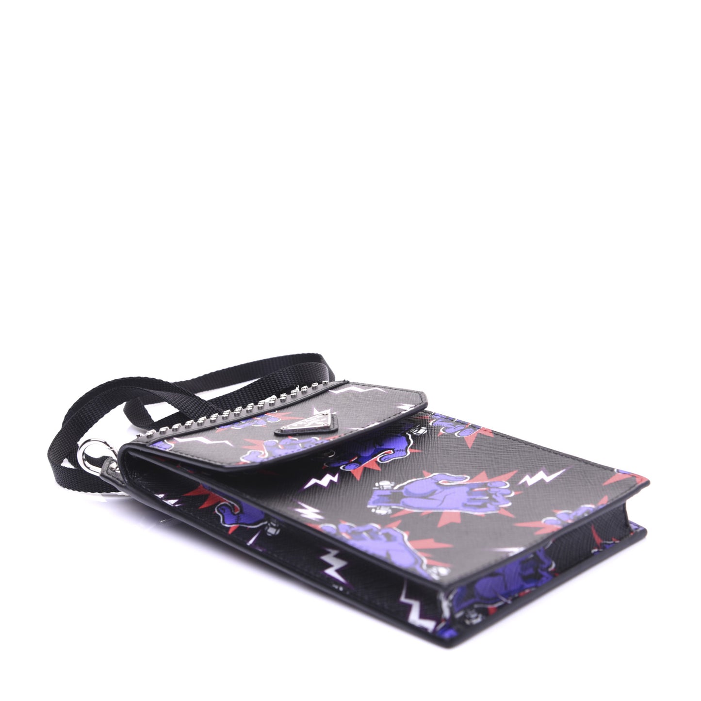 X UNIVERSAL STUDIOS Saffiano Frankenstein Hand Print Smartphone Case Bag Viola