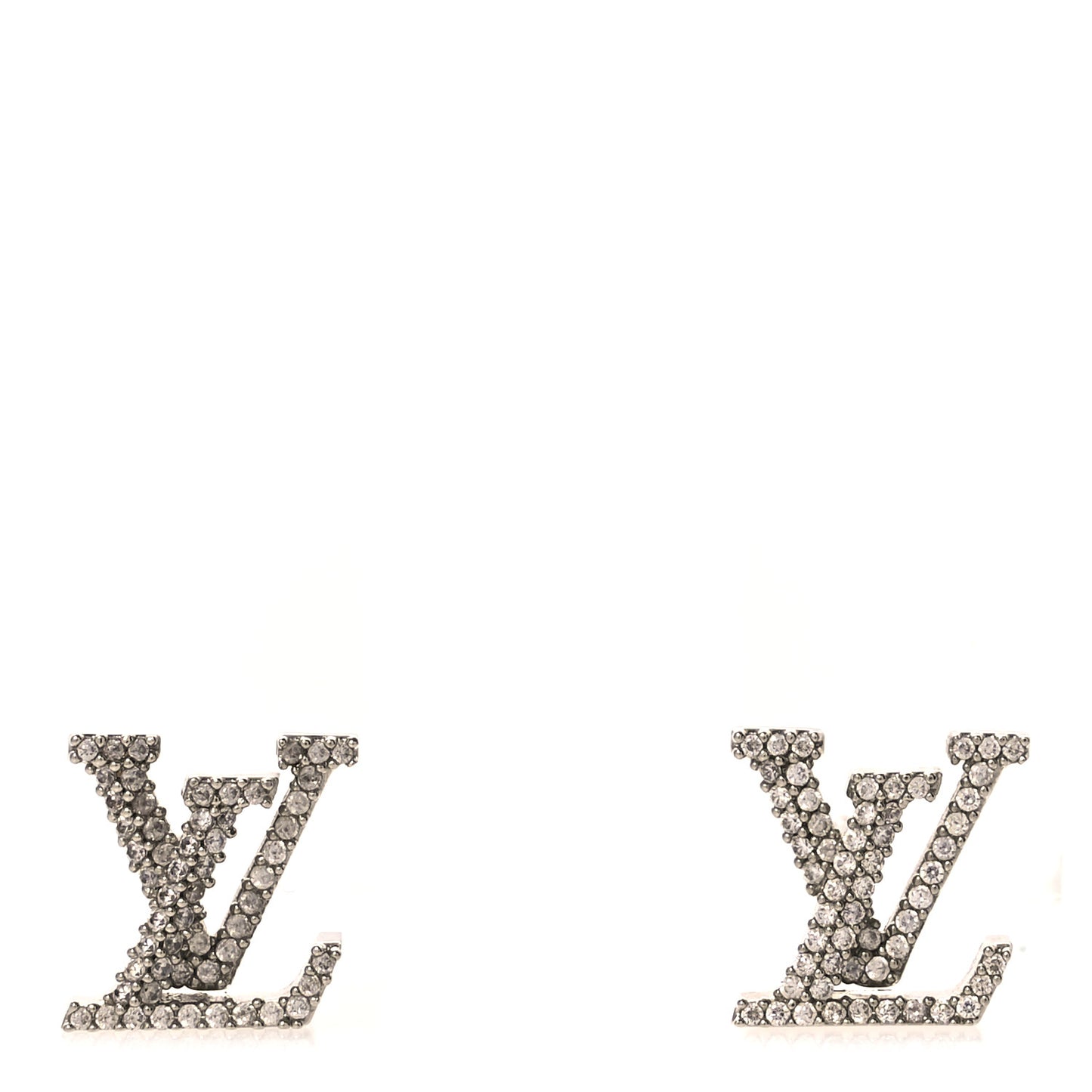 Crystal LV Iconic Earrings Silver