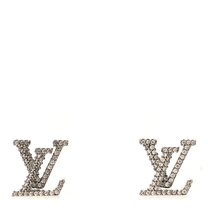 Louis Vuitton Crystal LV Iconic Earrings Silver 1 of 5