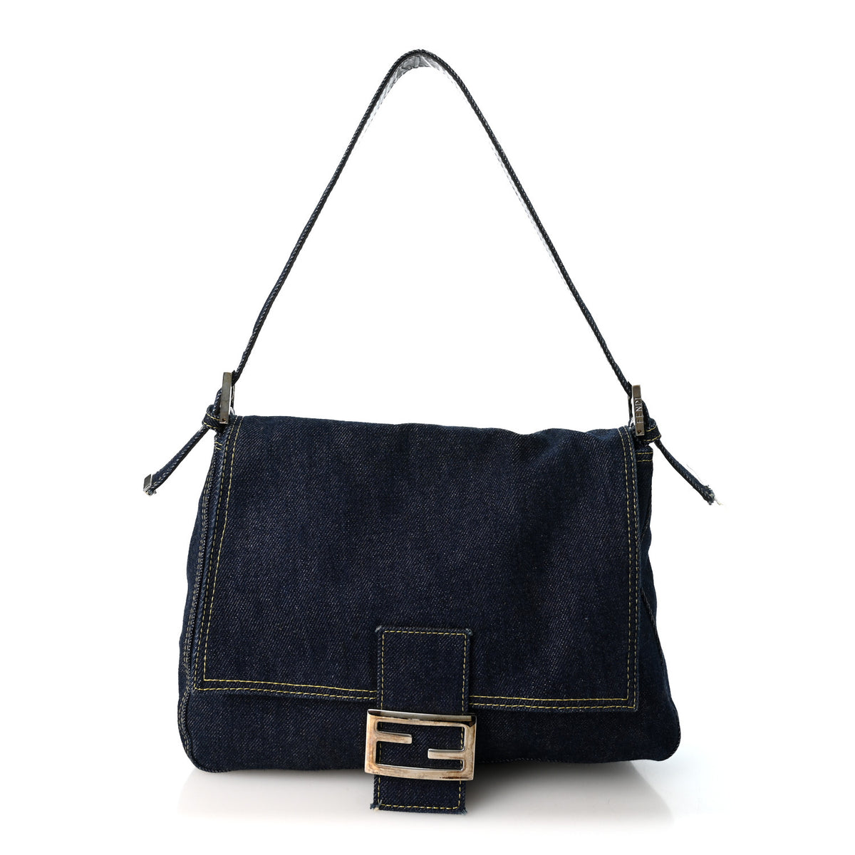 Fendi Denim Mama Baguette Blue 1 of 11