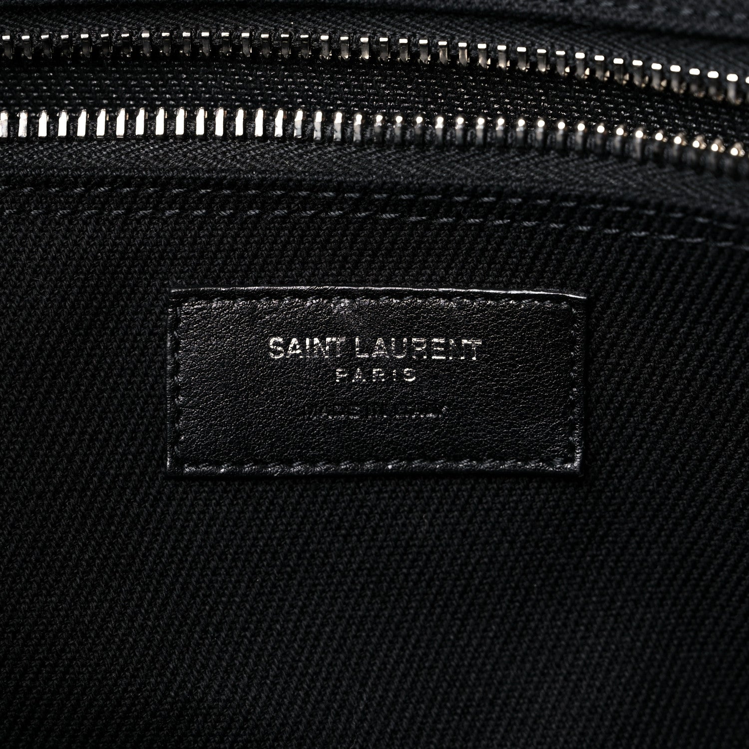 Saint Laurent Linen Calfskin Rive Gauche Tote Black 6 of 19