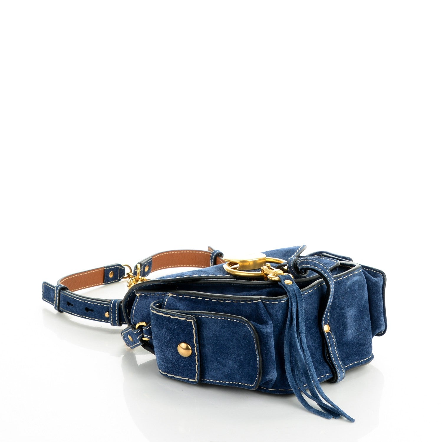 Chloe Suede Small Jodie Camera Bag Navy 3 of 6