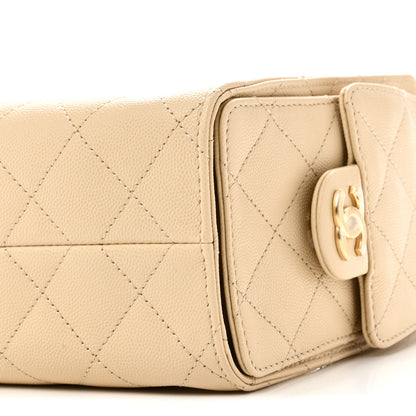 Chanel Caviar Quilted Mini Chanel 25 Handbag Beige 10 of 11