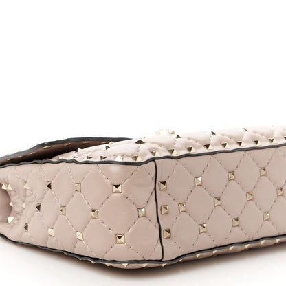 Valentino Garavani Lambskin Medium Rockstud Spike Shoulder Bag Poudre 9 of 10