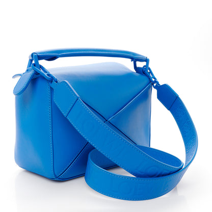 Loewe Satin Calfskin Small Puzzle Bag Scuba Blue 3 of 11