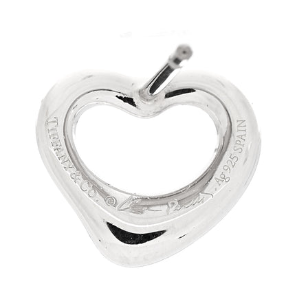 Tiffany Sterling Silver 11mm Elsa Peretti Open Heart Earrings 4 of 4