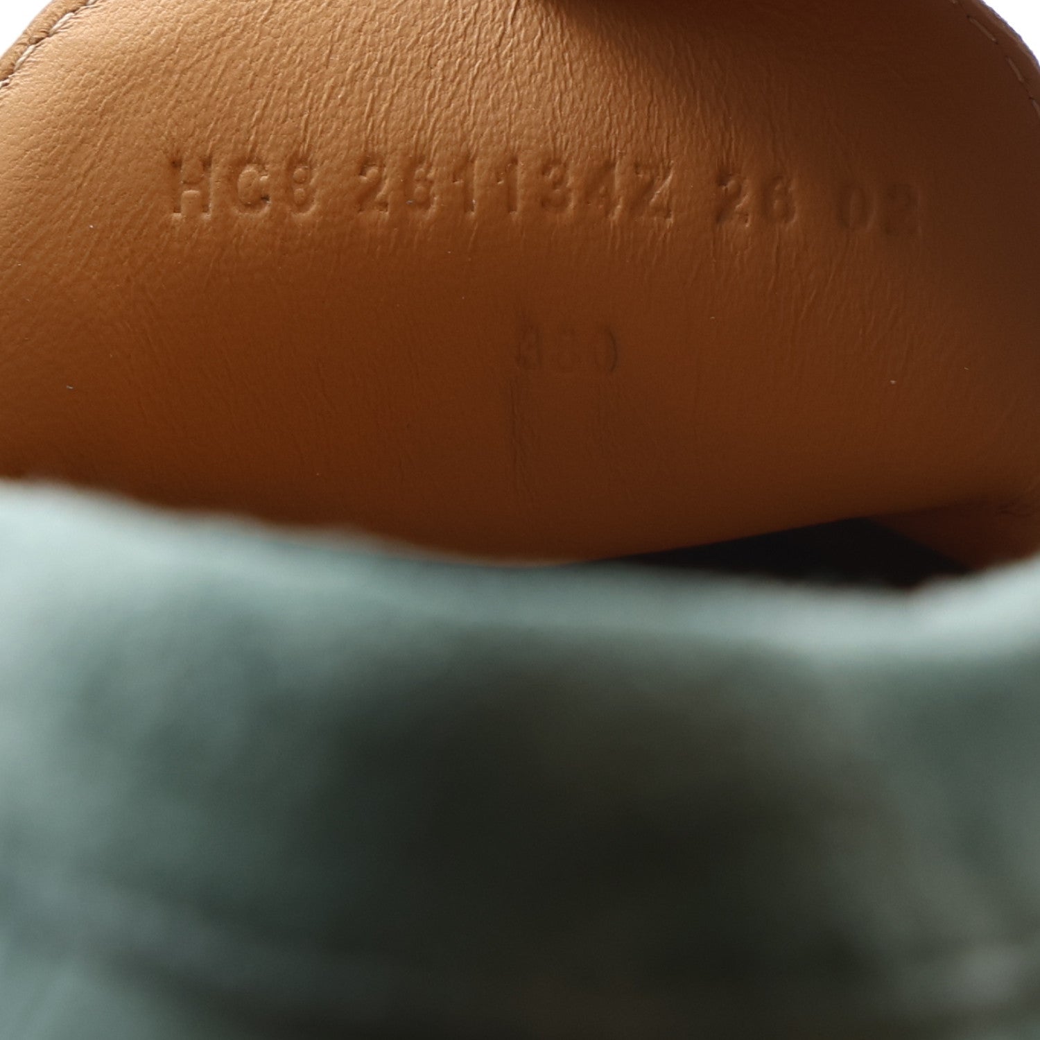 Hermes Suede Calfskin Womens Low Loafers 38 Vert Cedre 2 of 11