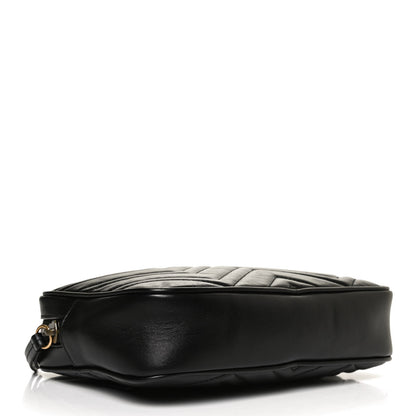 Gucci Calfskin Matelasse Mens GG Marmont Belt Bag 80 32 Black 3 of 12