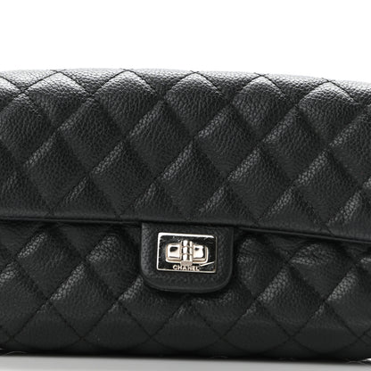 Chanel Grained Calfskin Quilted 2.55 Reissue Flap Belt Bag Clutch Black 9 of 11