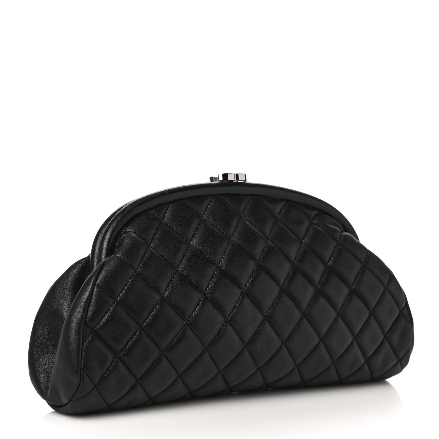 Lambskin Quilted Timeless Clutch Black