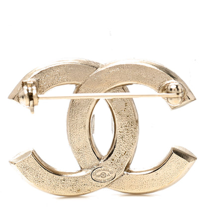Chanel Baguette Crystal CC Brooch Light Gold 3 of 5