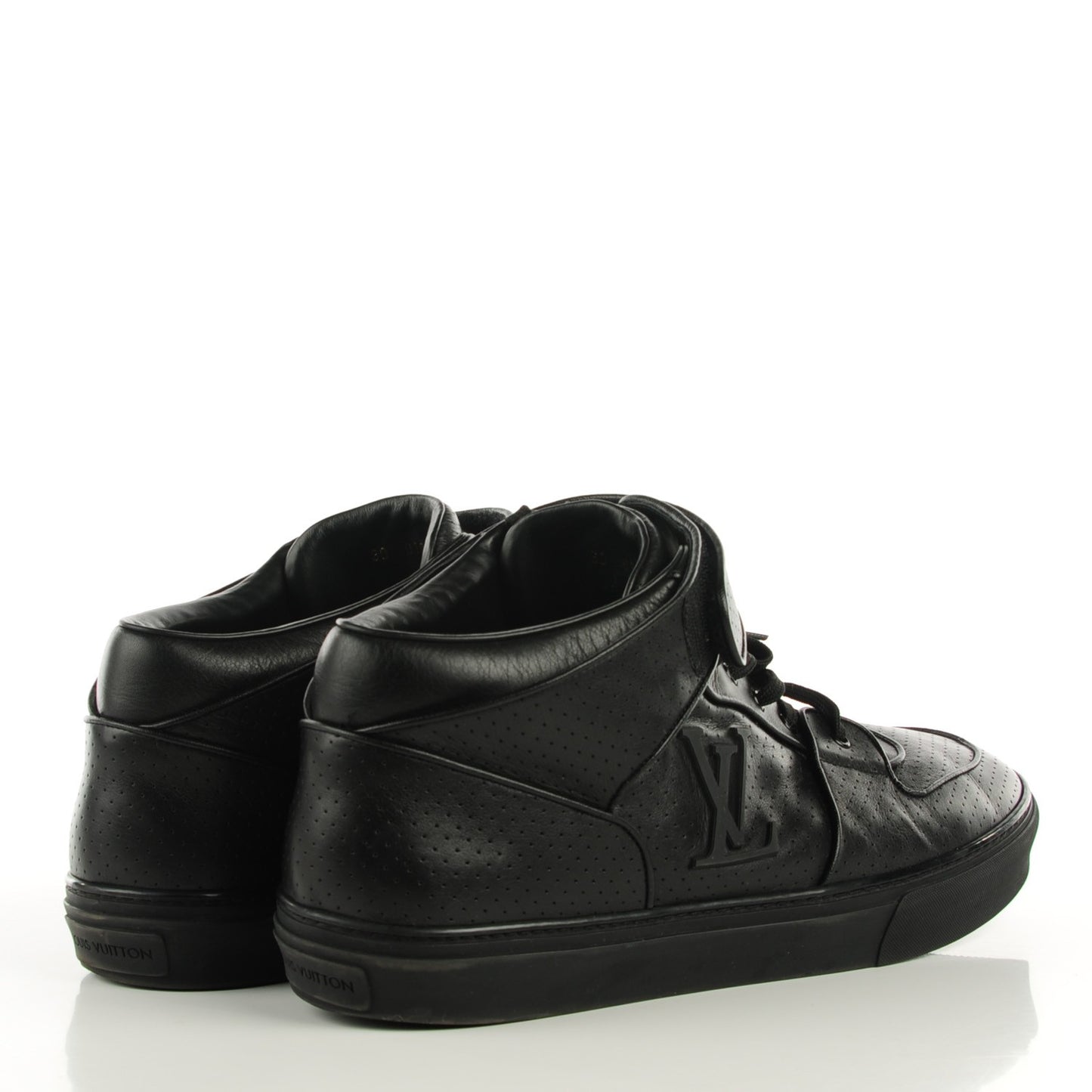 Perforated Leather Acapulco Mens Sneakers 14 Black