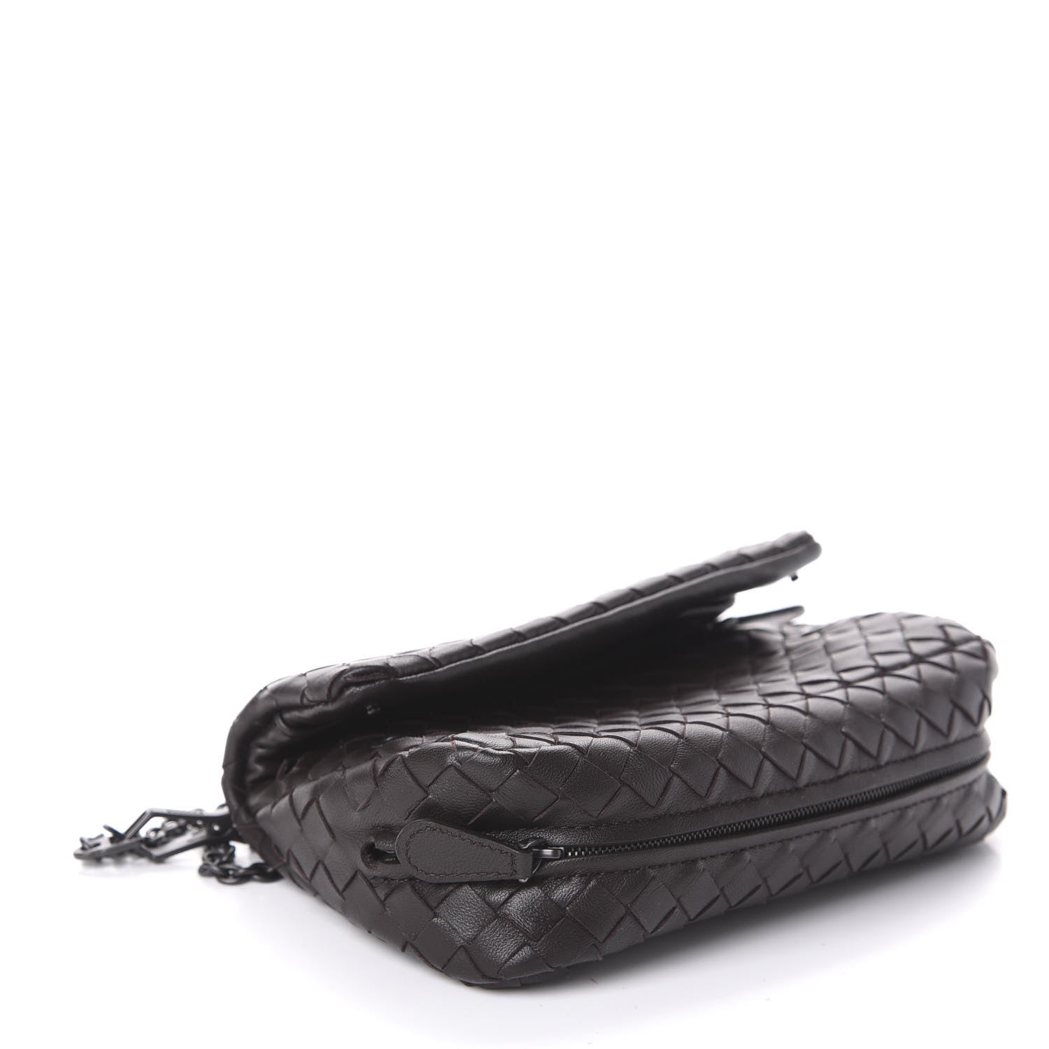 Bottega Veneta Nappa Intrecciato Mini Chain Messenger Ebano 4 of 9