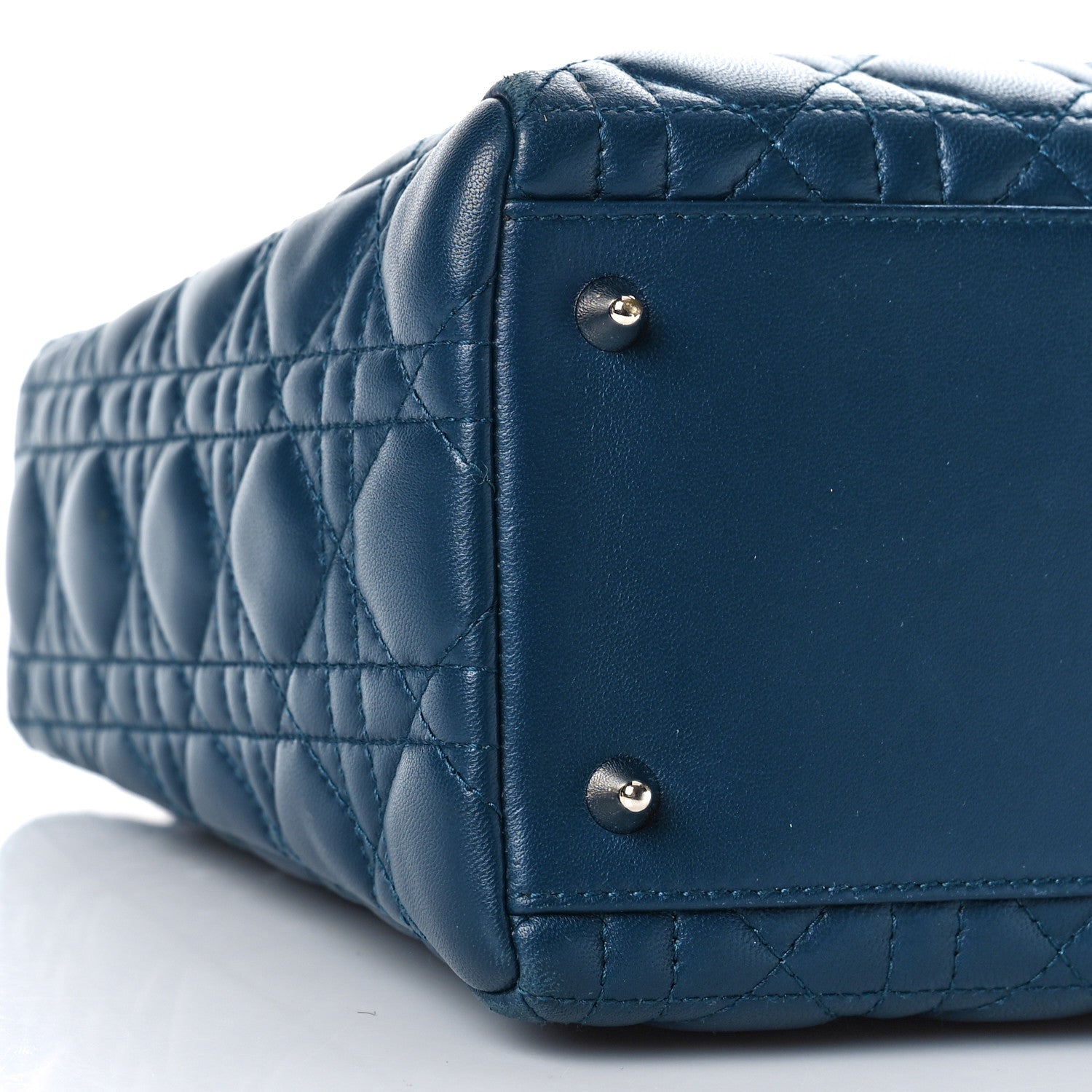 Christian Dior Lambskin Cannage Medium Lady Dior Blue 8 of 10