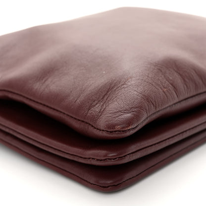 Celine Lambskin Large Trio Crossbody Bag Burgundy 10 of 11