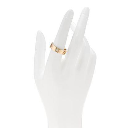 Cartier 18K Yellow Gold 3 Diamond 5.5mm LOVE Ring 56 7.75 2 of 5