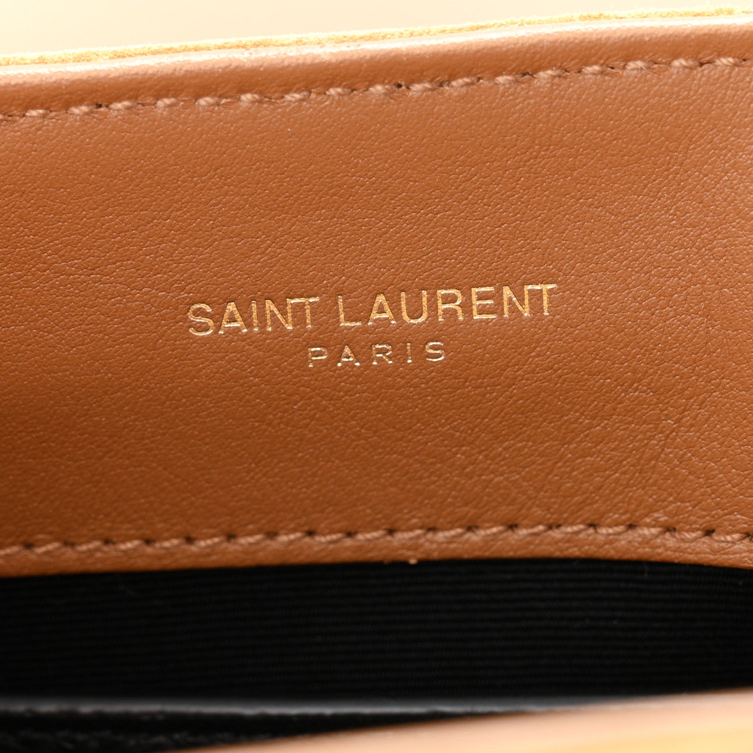 Saint Laurent Suede Calfskin Y Quilted Monogram Small Loulou Chain Satchel Cinnamon 6 of 13