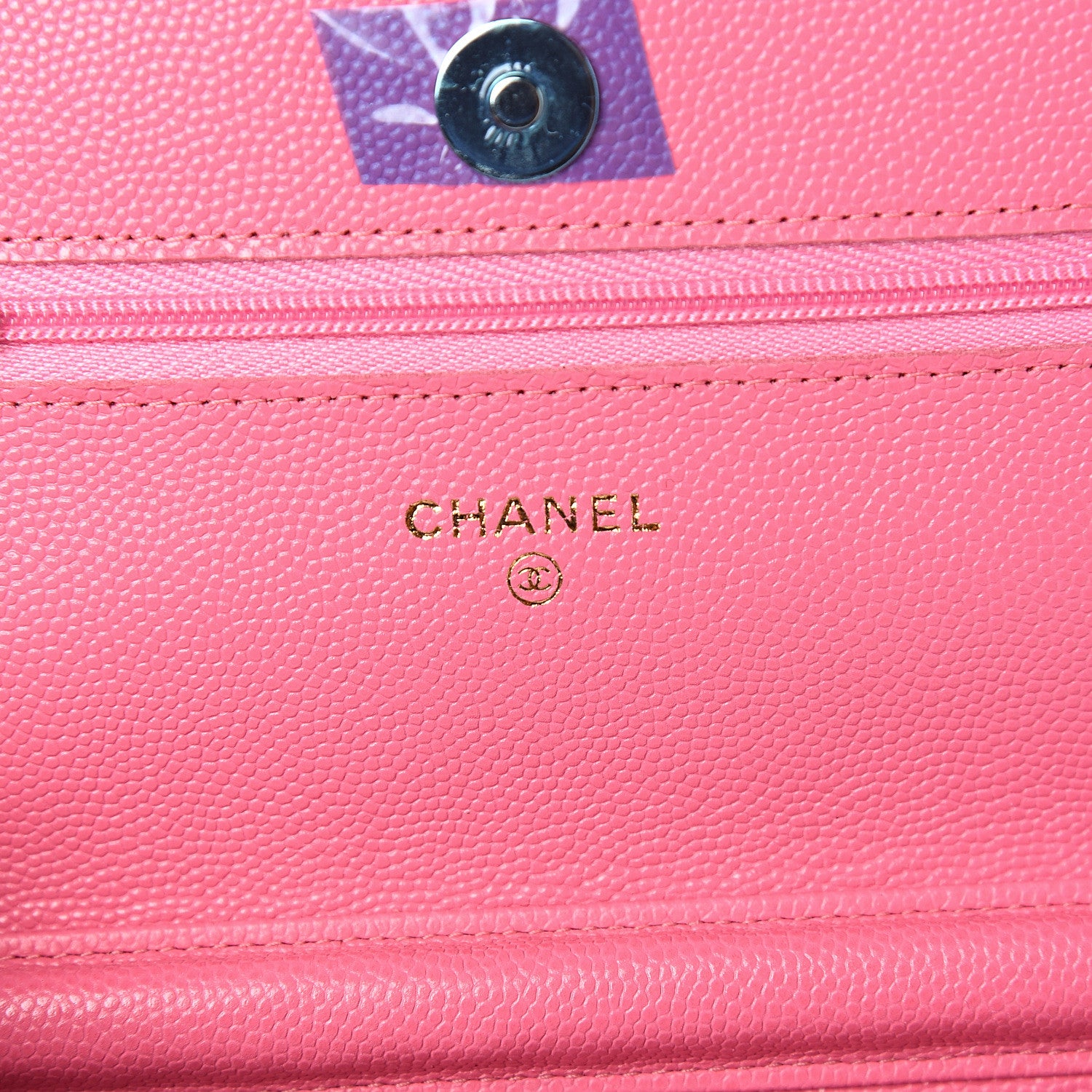 Chanel Caviar Quilted Wallet on Chain WOC Pink 5 of 11