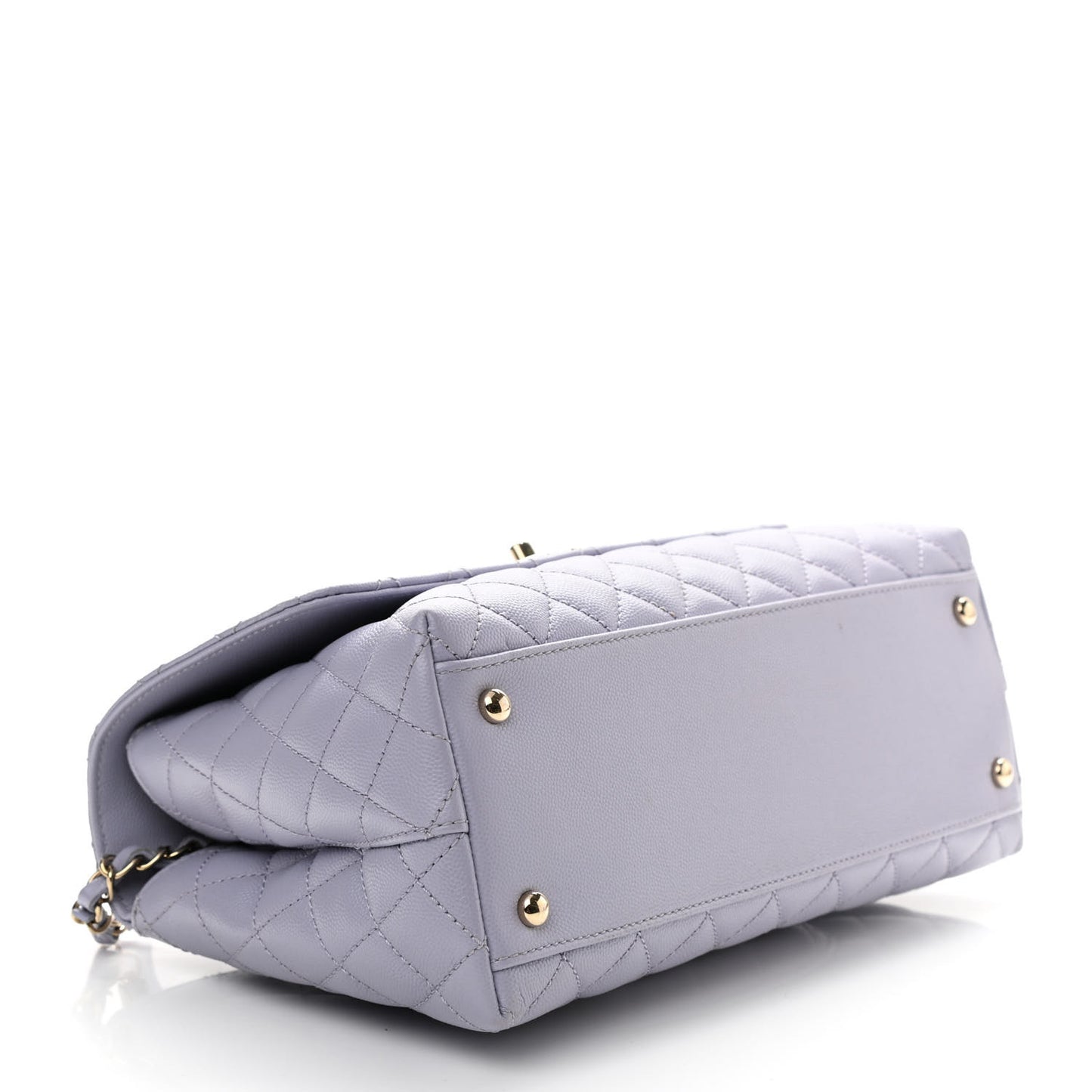 Caviar Quilted Small Coco Handle Flap Light Purple
