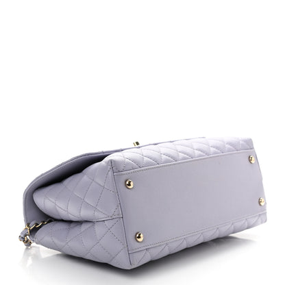 Chanel Caviar Quilted Small Coco Handle Flap Light Purple 4 of 12