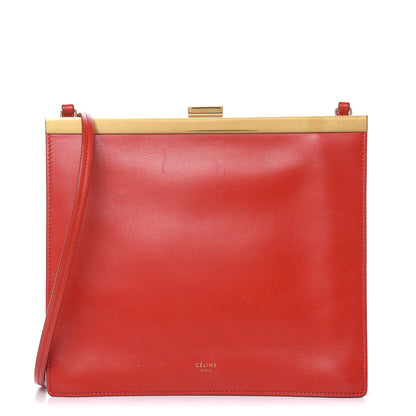 Celine Smooth Calfskin Mini Clasp Bag Red 1 of 12